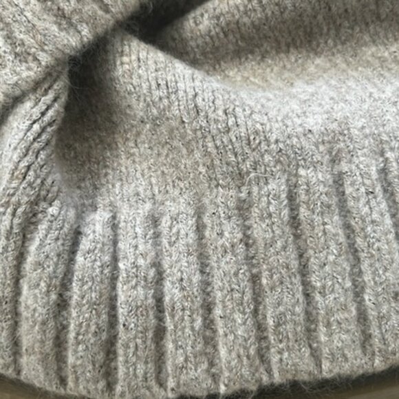 NWT Michael Kors Cable Knit Sweater Turtleneck Jumper Taupe Heather - Picture 10 of 14